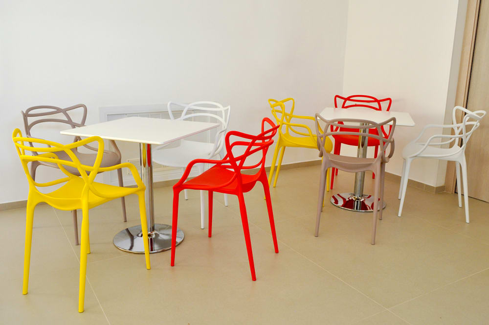 Tavolo da bar quadrato 70x70 in mdf bianco - Samira Italia