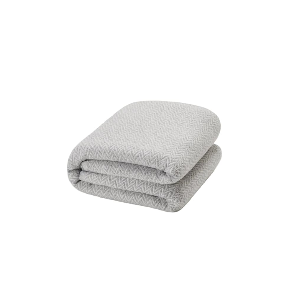 Plaid coton chevron gris