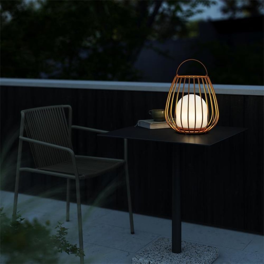 Lámpara de mesa exterior plástico metal diám:28cm - Maisons du Monde