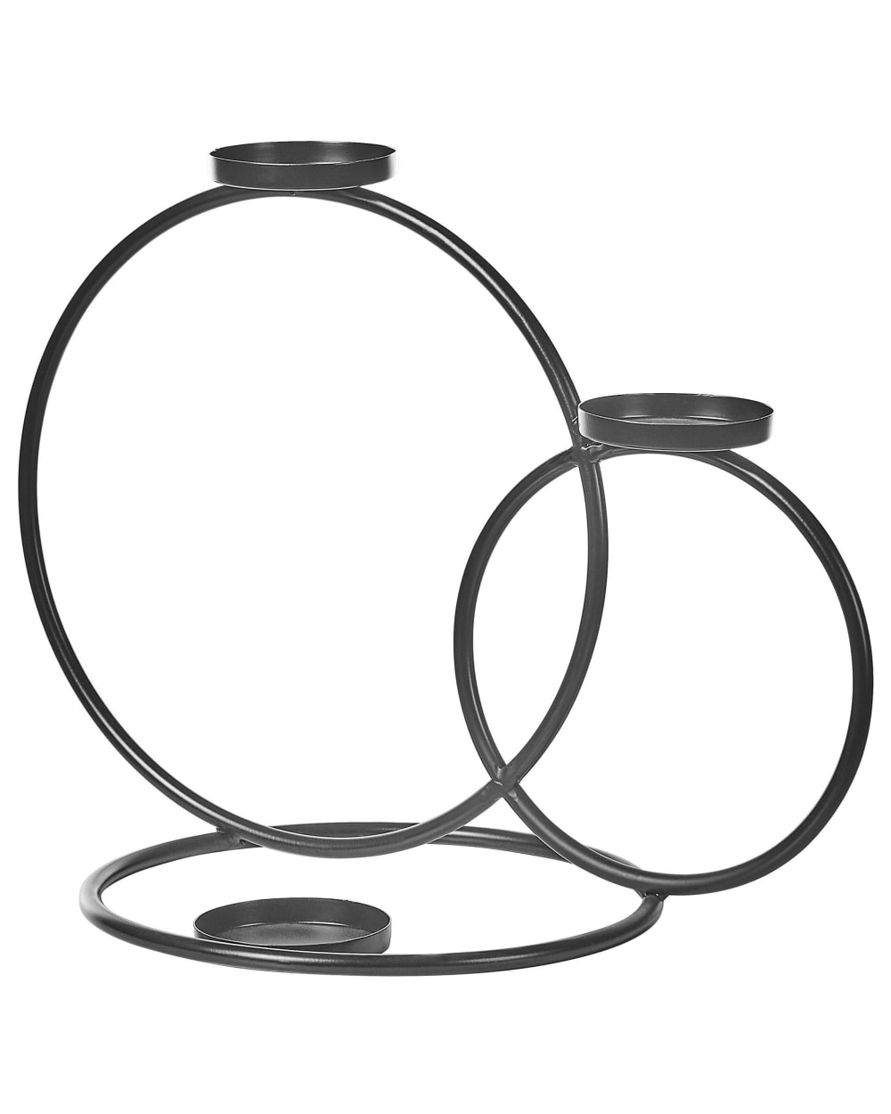 Bougeoir 33 cm métal noir