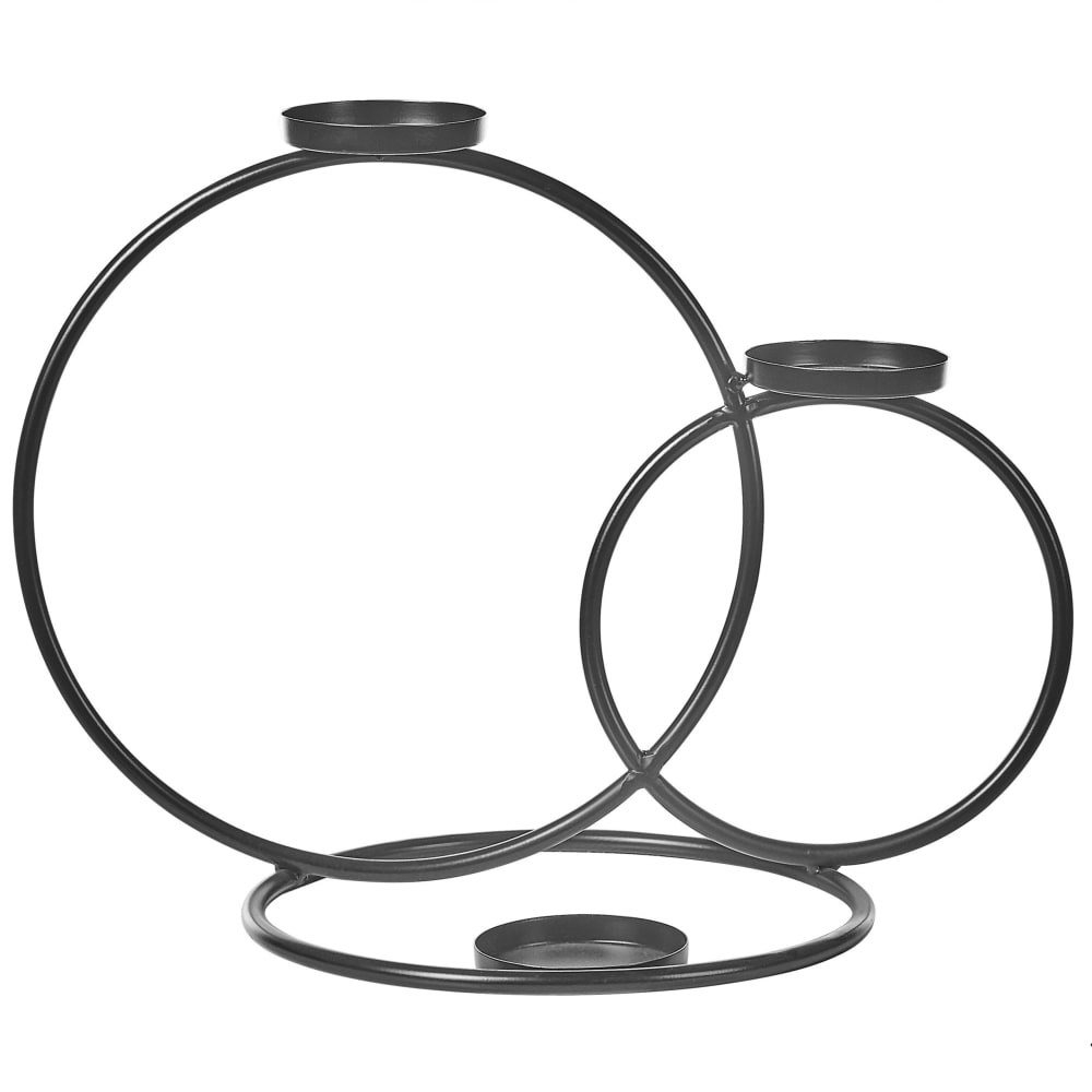 Bougeoir 33 cm métal noir — vue 4