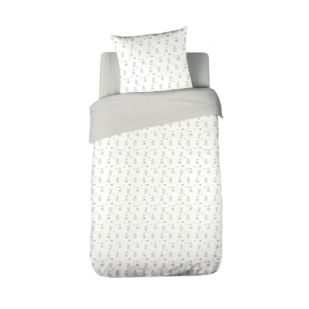 Parure de lit enfant gaze de coton imprimée + taie 140x200 cm