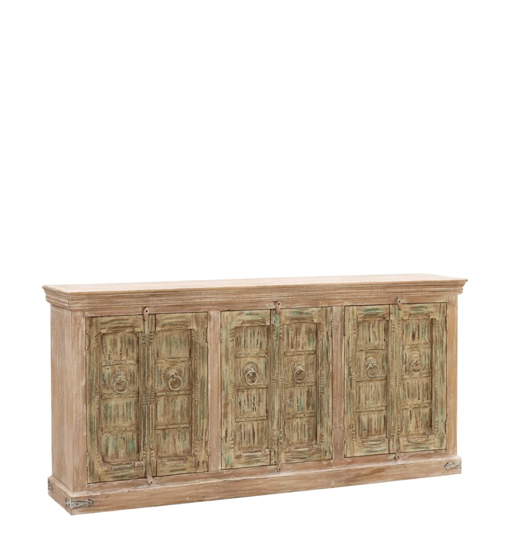 Buffet en bois beige L 210 cm