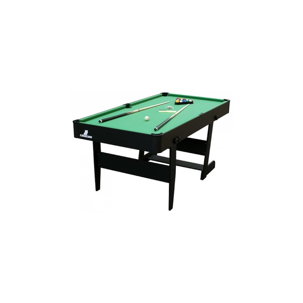 Billardtisch klappbar inkl. Zubehör 6ft, schwarz/grün - Maisons