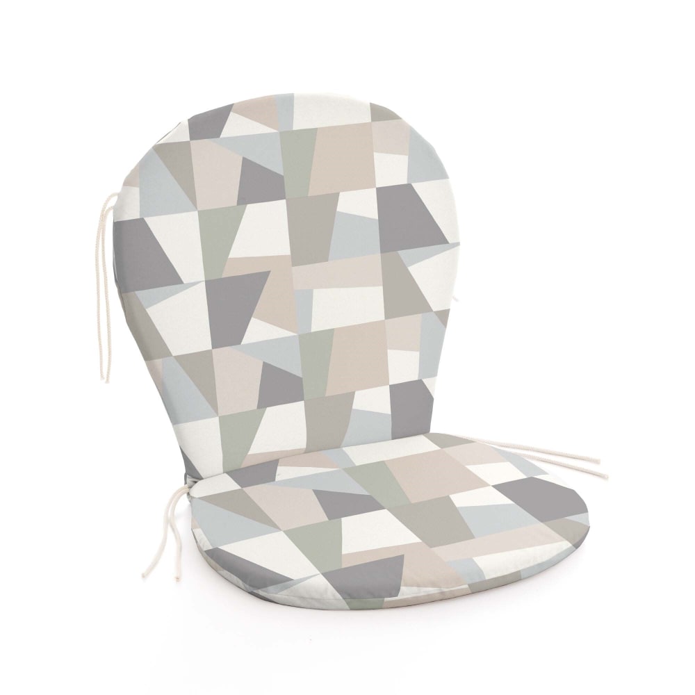 Cojín para silla de exterior 100% algodón gris 48x90 cm