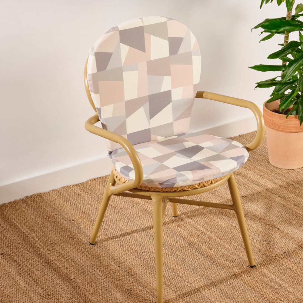 Cojín para silla de exterior 100% algodón gris 48x90 cm - Maisons du Monde