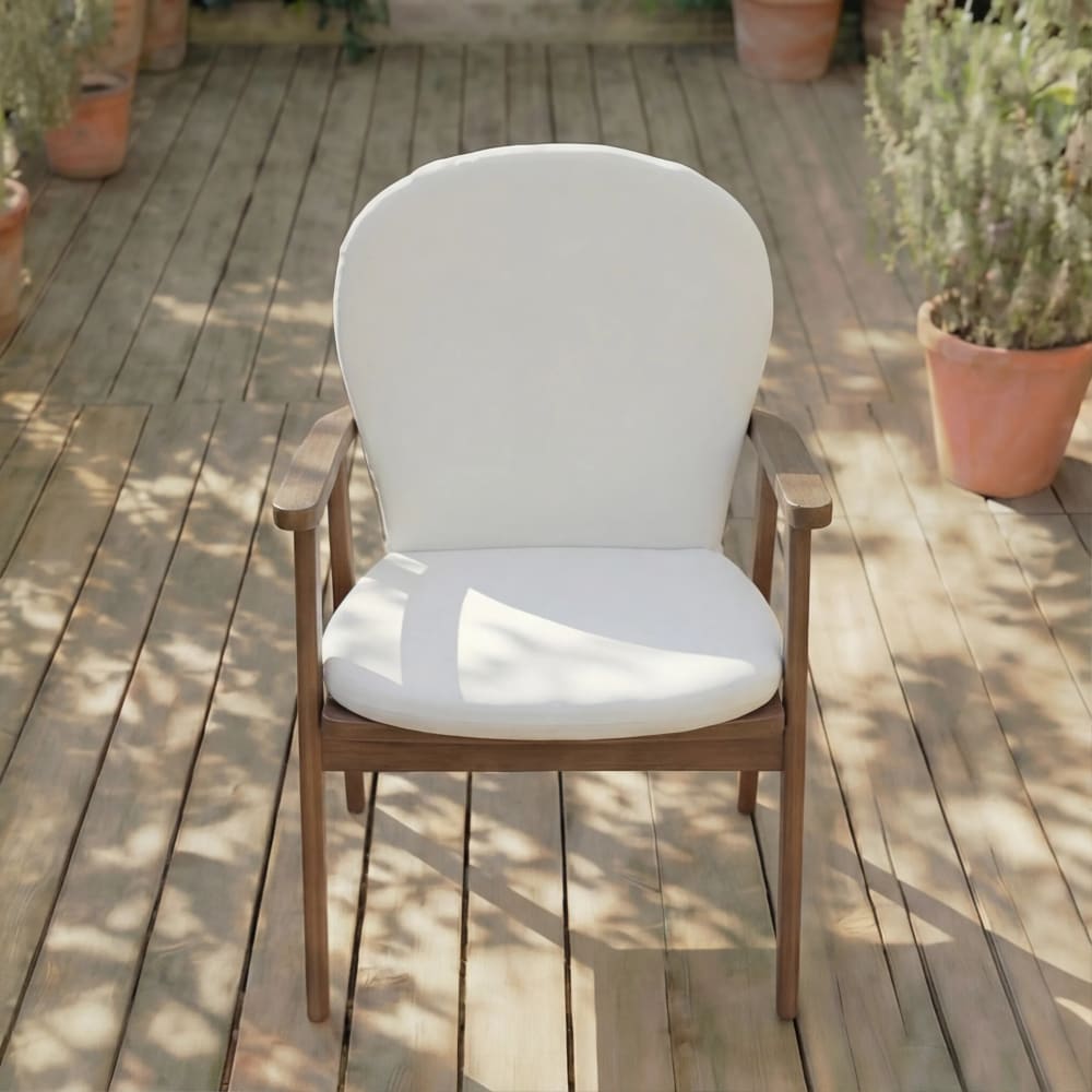 Cojín para silla de exterior blanco 48x90 cm - Maisons du Monde