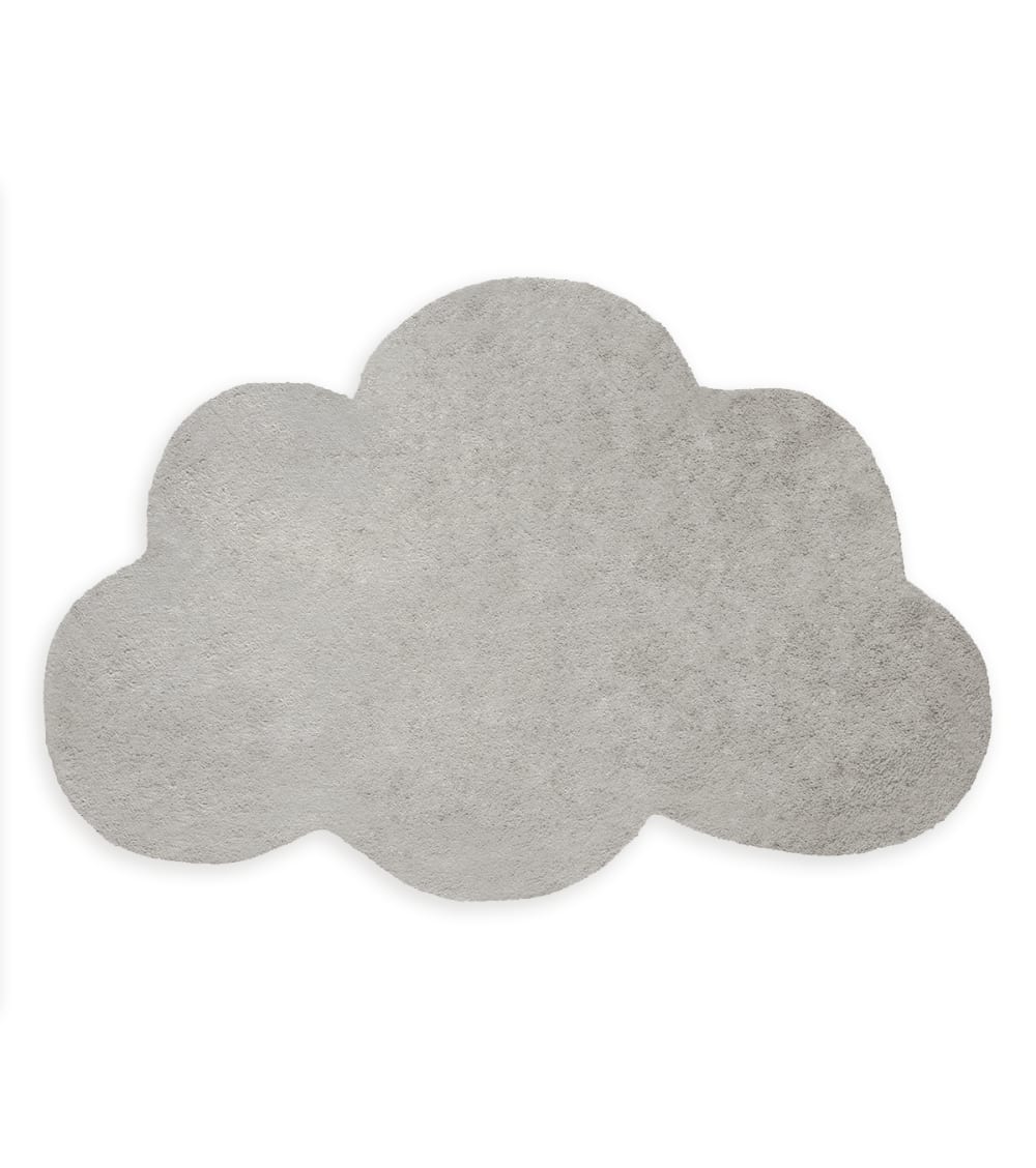 Tapis nuage en coton gris