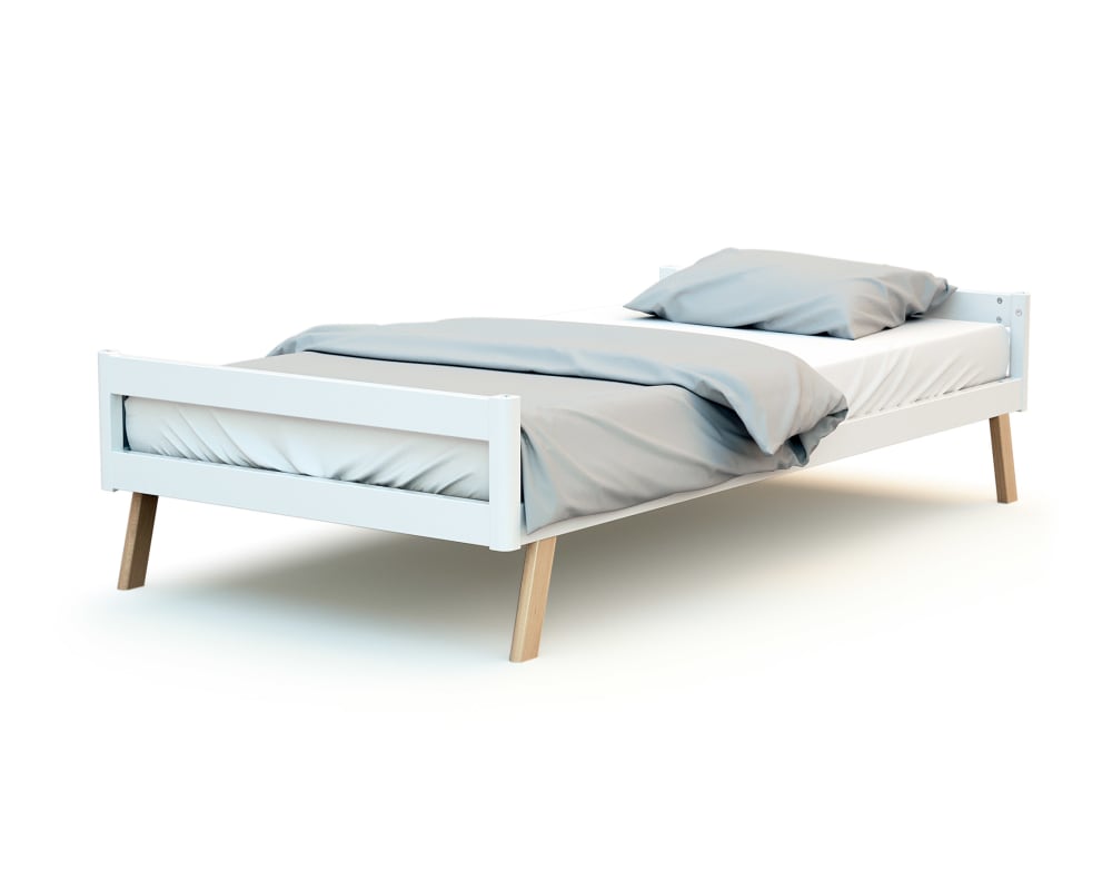 Lit bébé évolutif en bois blanc 70 x 140 cm - Maisons du Monde