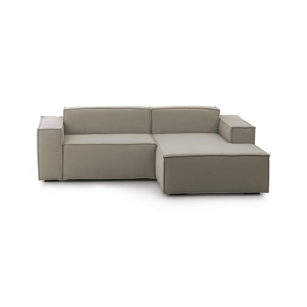 Canapé d'angle en tissu tourterelle 160x170 cm