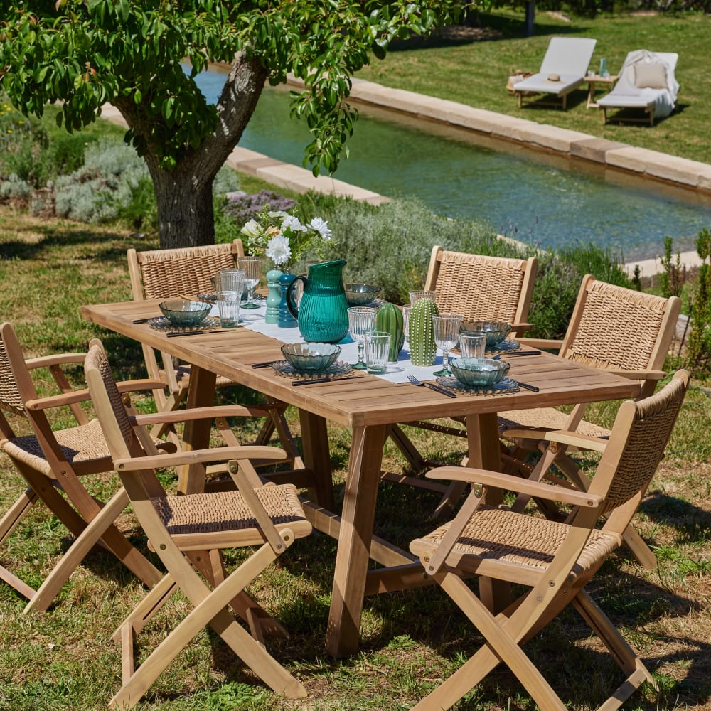 Table fixe 230x100 et 8 chaises enea - Maisons du Monde