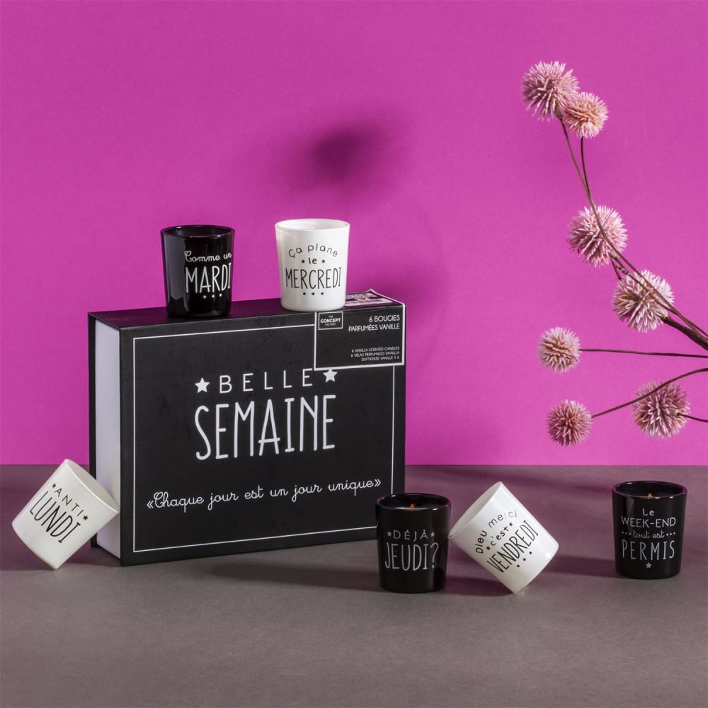 Coffret 6 bougies humeur du jour - Maisons du Monde