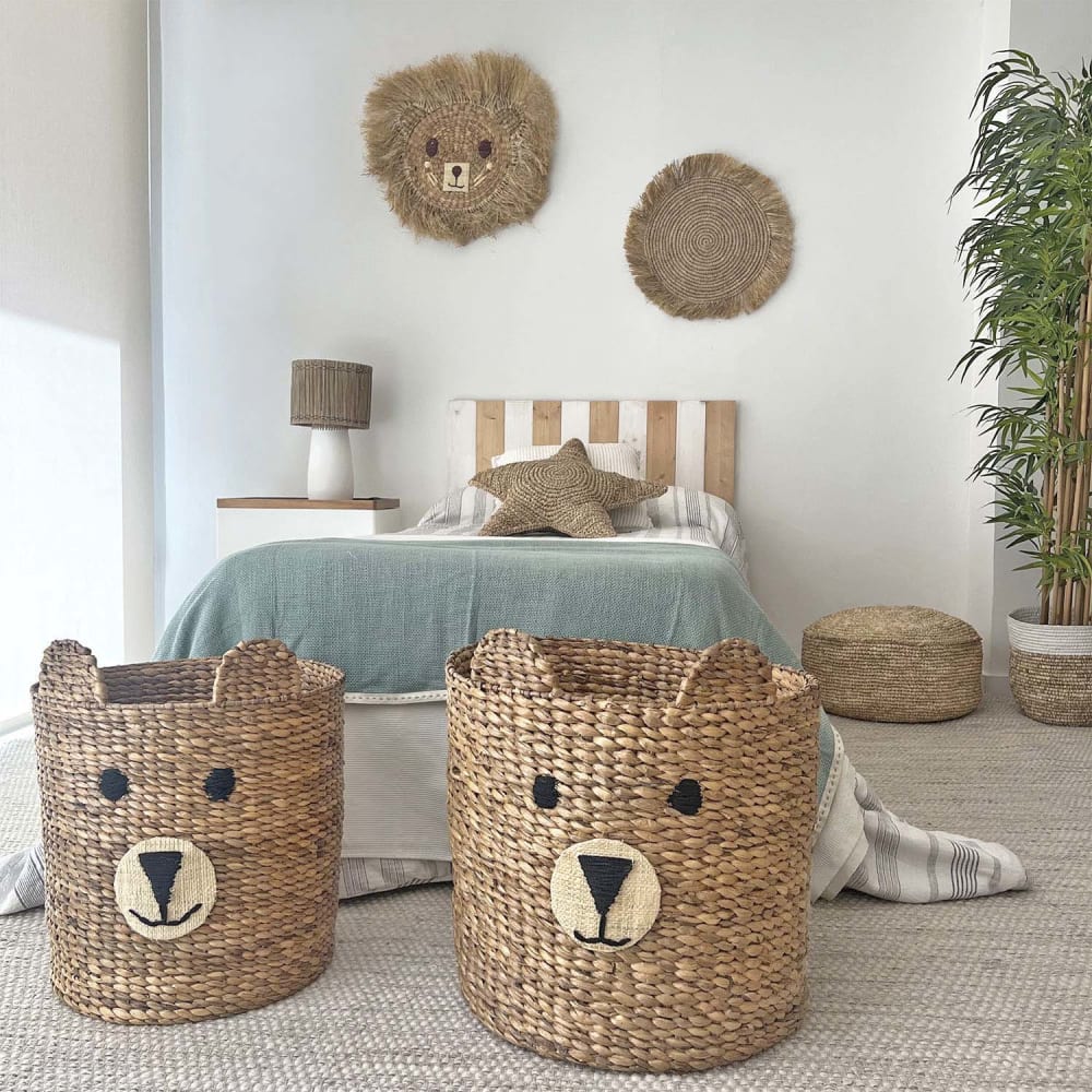 Panier de rangement en forme d'ours pour enfants D.45cm (NATYAL) - Image 1
