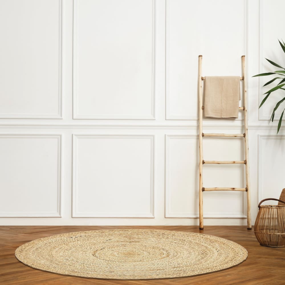 Tapis déco rond en jute 120x120cm — vue 3