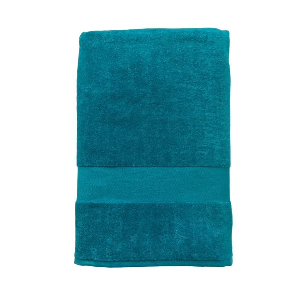 Serviette de bain éponge velours unie ''Classy'' Lake 90x180