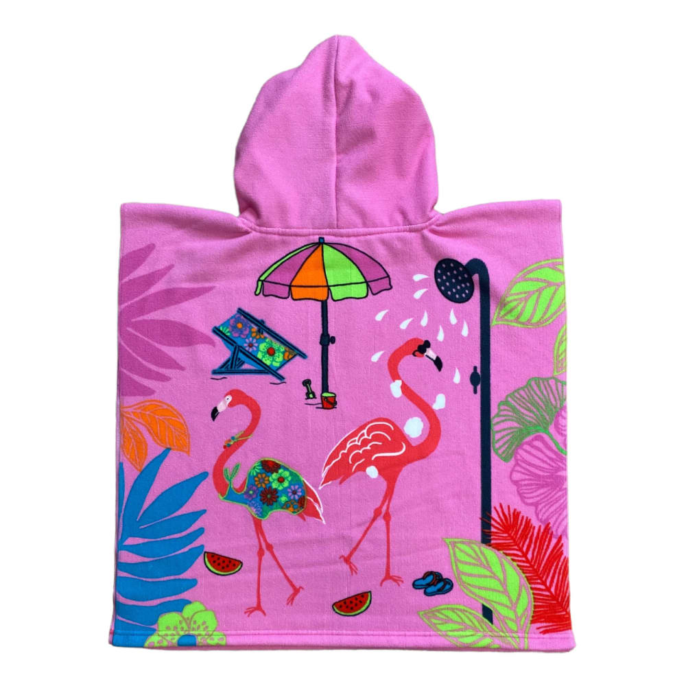 Poncho microfibre enfant Girly 60x120 rose - Maisons du Monde