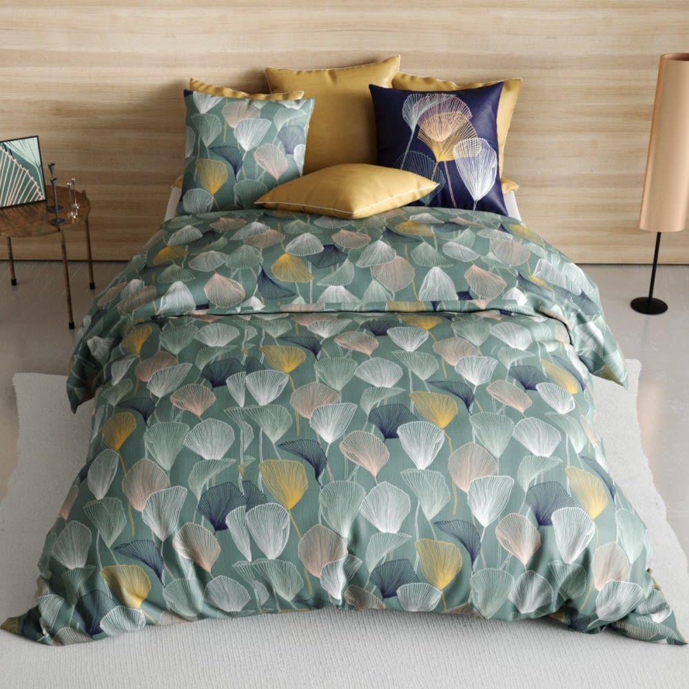 Parure de couette 100% coton 57 fils imprimée 240x220cm 2 taies - Maisons du Monde