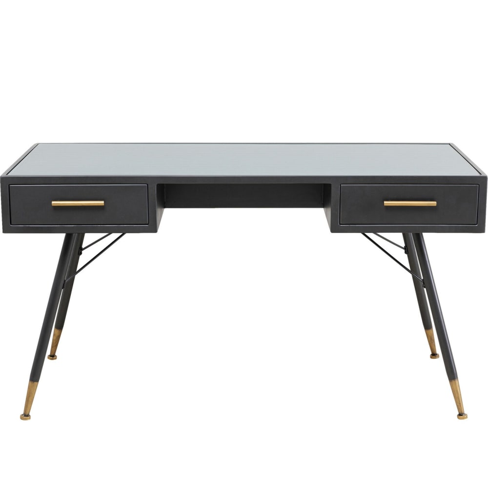Kare Design Bureau la gomera 140x60cm kare design style industriel Noir Bois - 140x77x60cm