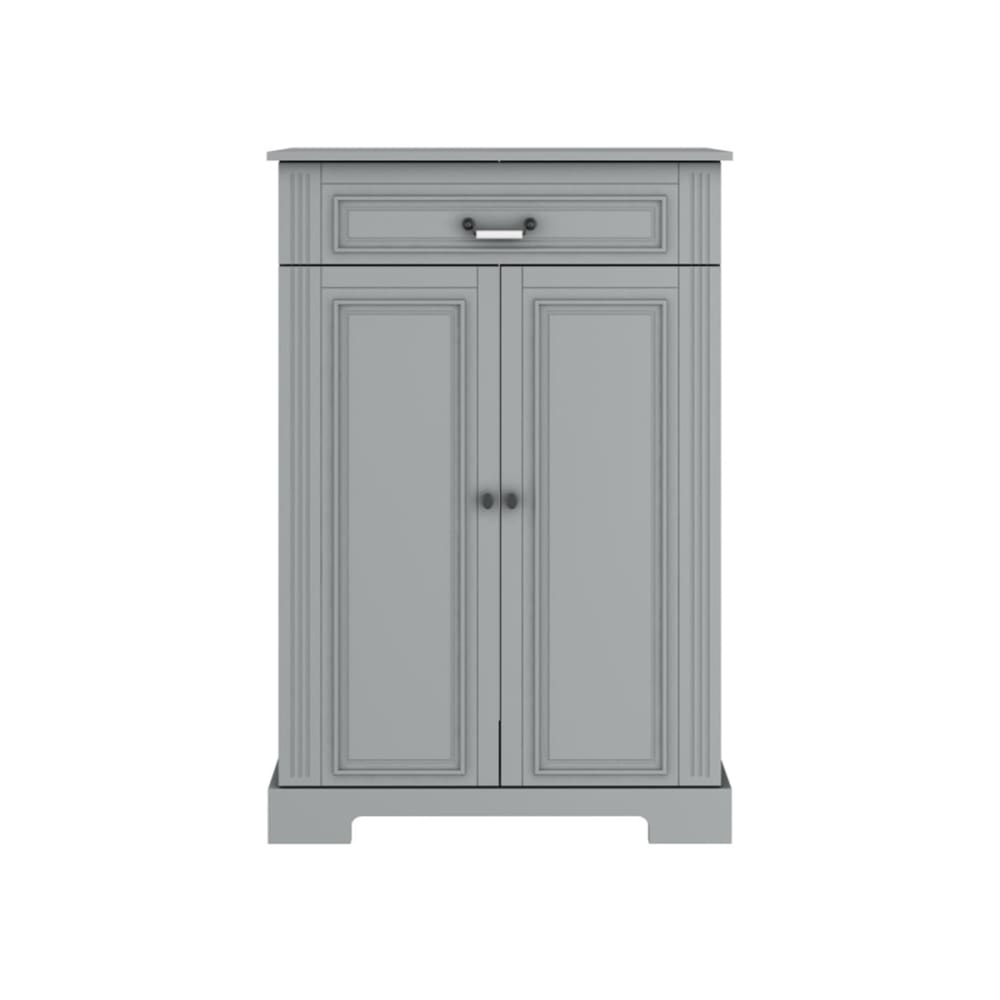 Chiffonnier 2 portes panneaux stratifiés gris Chiffonnier 2 portes panneaux stratifiés gris