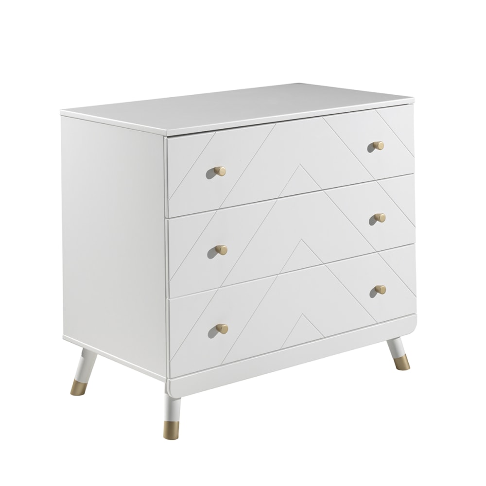 Commode 3 tiroirs blanc