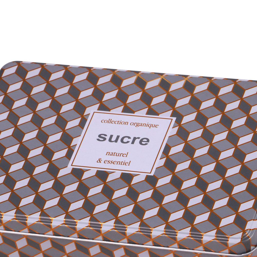 Boîte à sucre morceaux en métal 20x13x7cm — vue 3