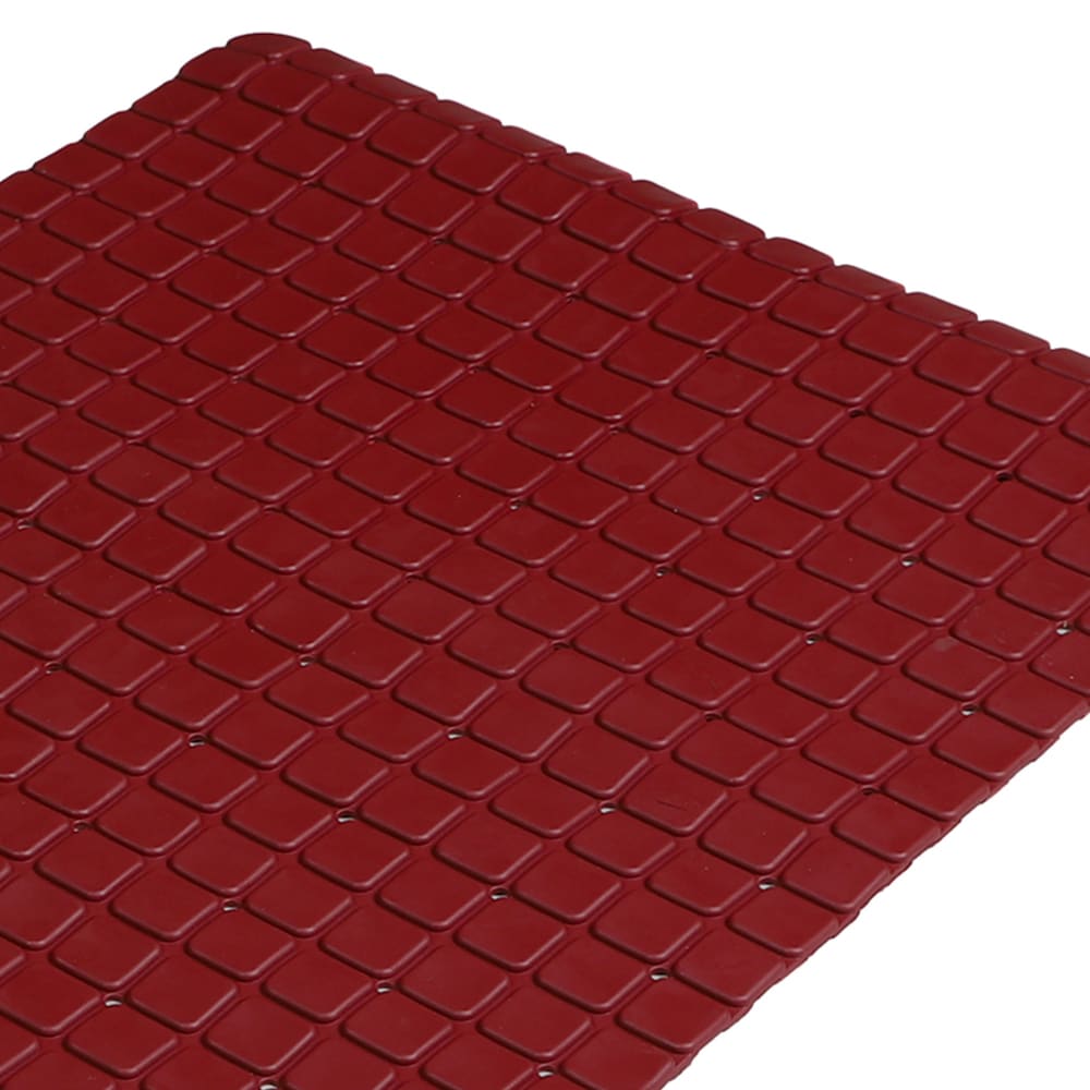 Tapis fond de baignoire antidérapant pvc rouge bordeaux mosaic — vue 4