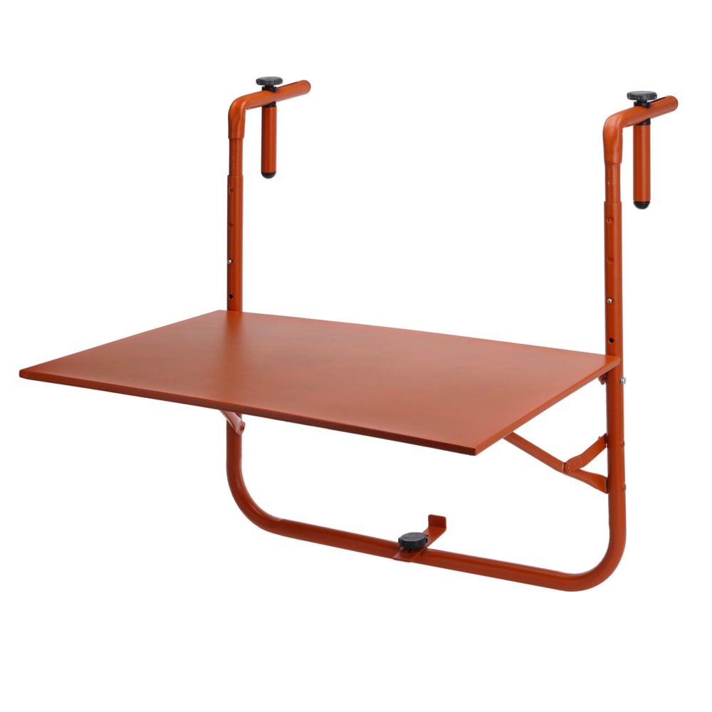 Table de balcon en métal terracotta 63x43cm