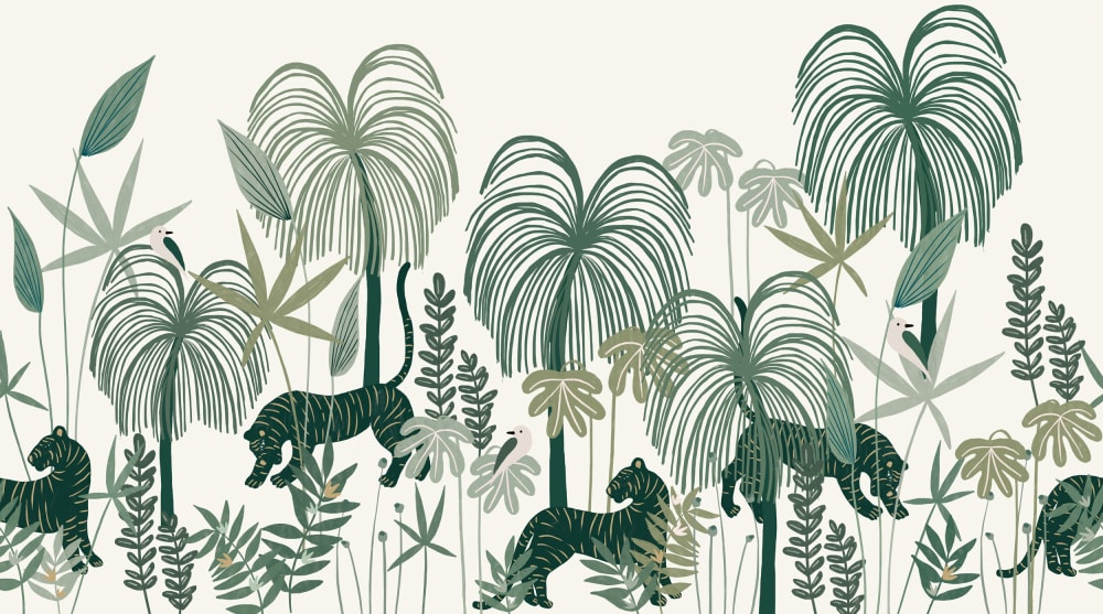 Papier peint sauvages clair, vert 150 x 250cm — vue 3