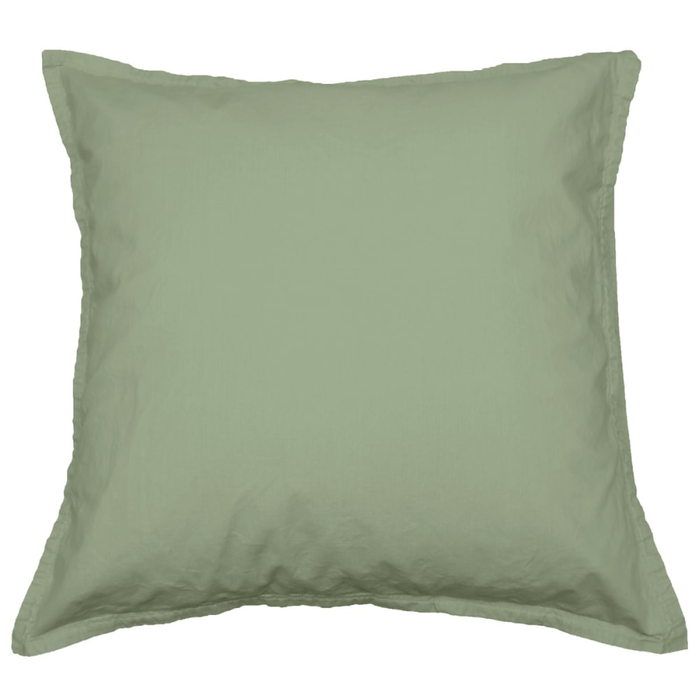 Lot de 2 taies d'oreiller en coton sauge 65x65 cm - Maisons du Monde