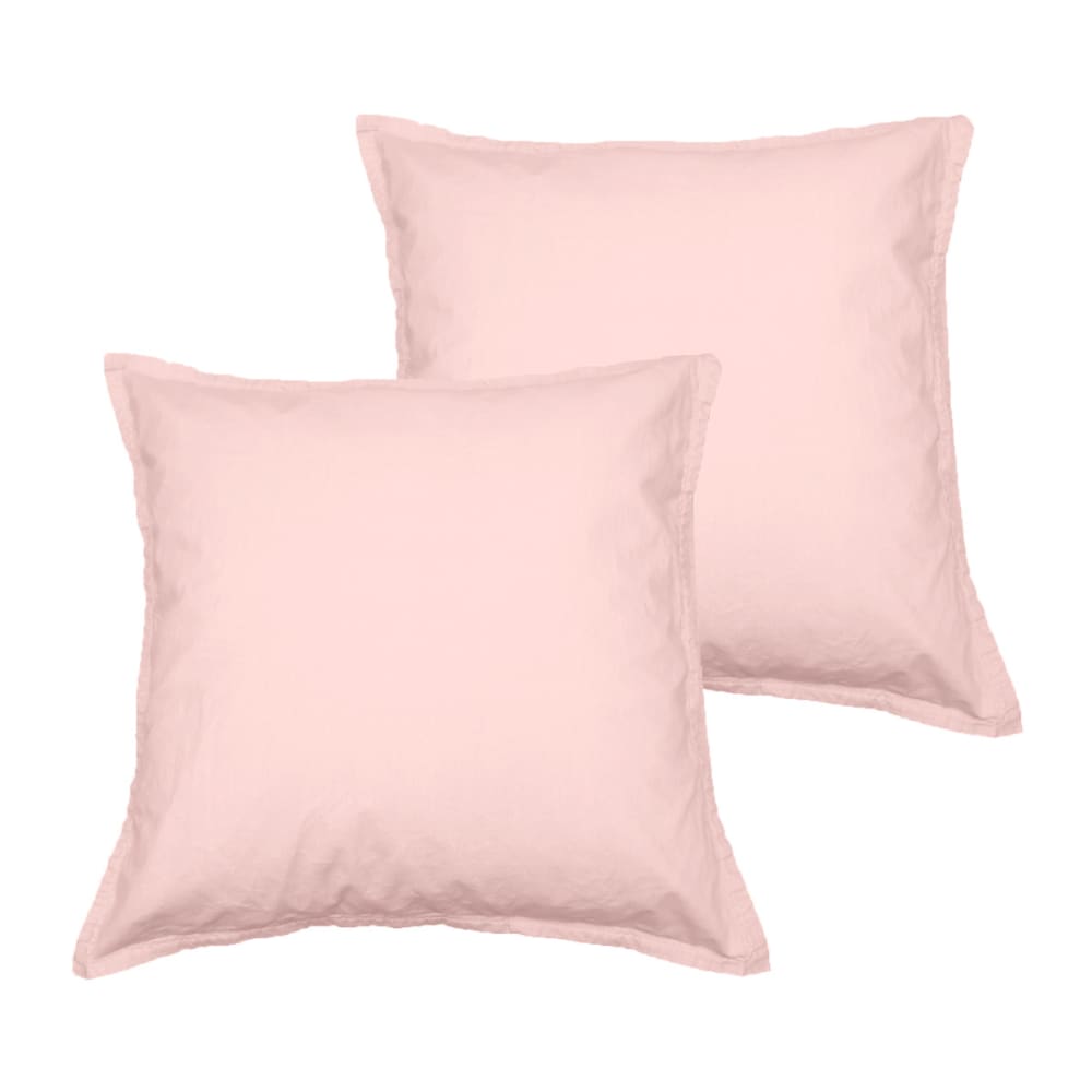 Lot de 2 taies d'oreiller en coton  poudre 65x65 cm