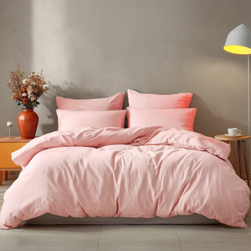 Drap housse en coton bonnet 30 cm poudre 80x200 cm - Maisons du Monde