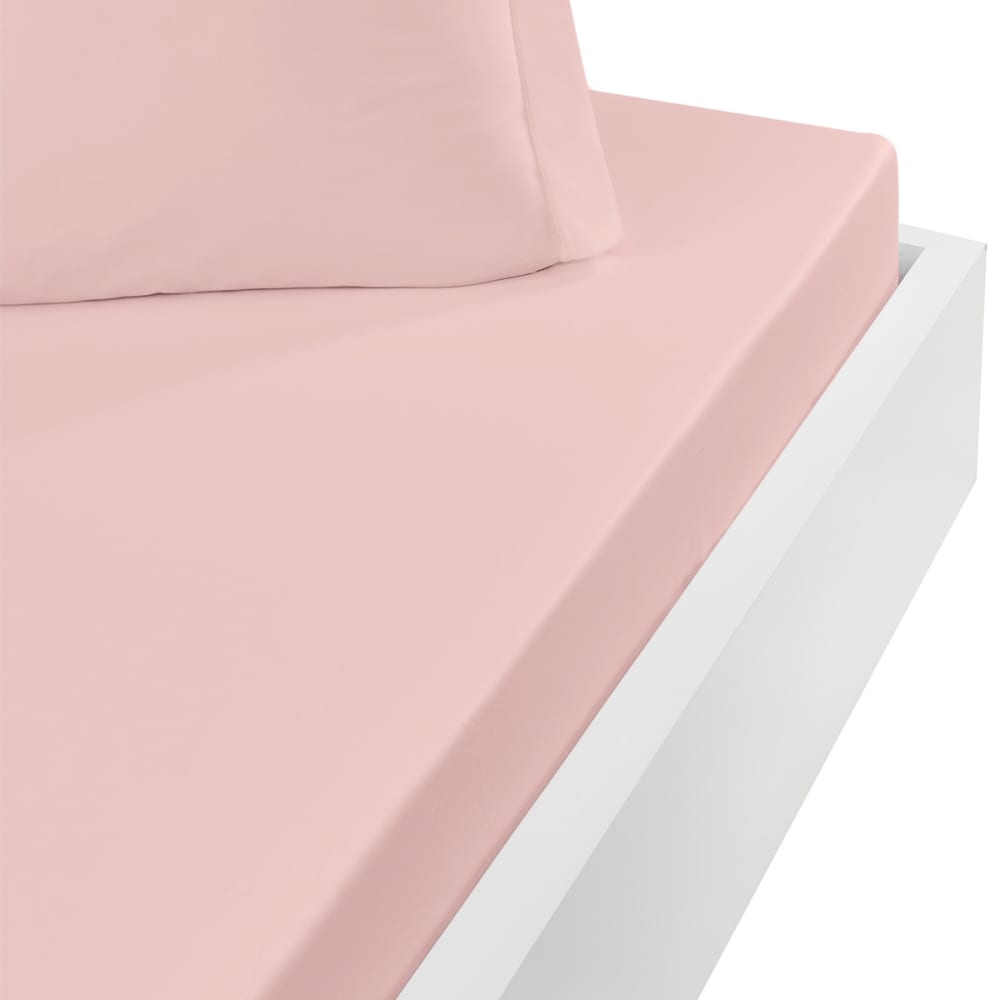 Ddrap housse en coton bonnet 30 cm poudre 140x190 cm
