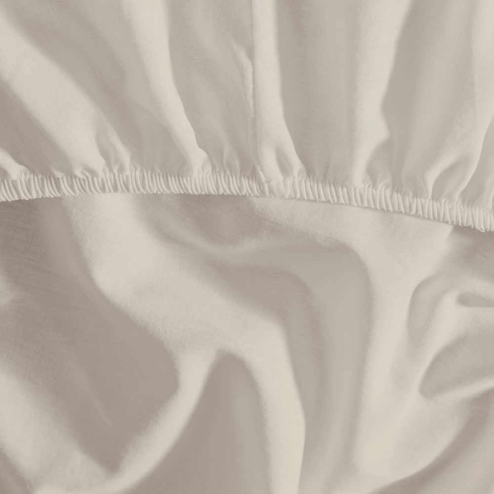 Ddrap housse en coton bonnet 30 cm ecru 160x200 cm - Maisons du Monde