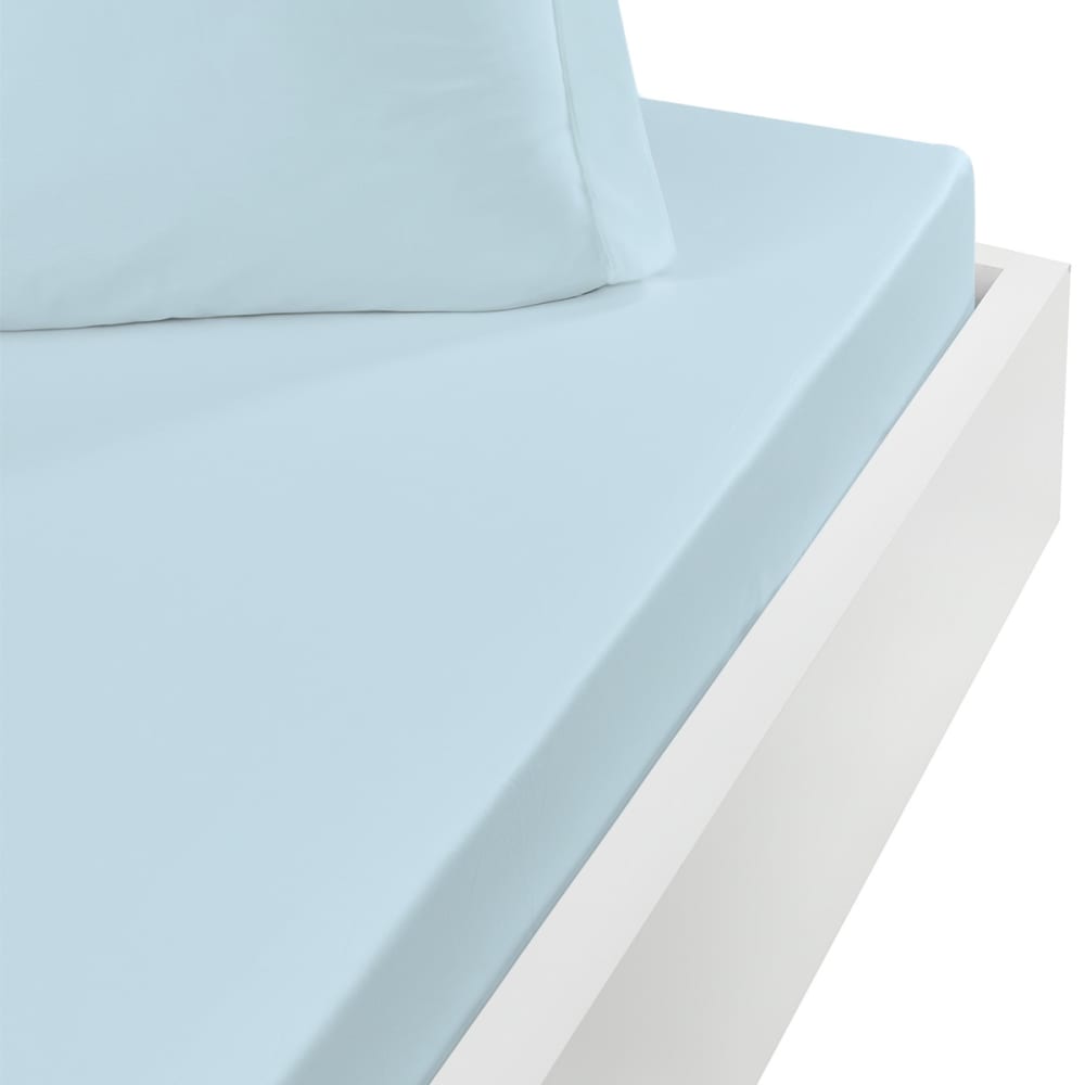 Drap housse en coton bonnet 30 cm  nuage 90x190 cm