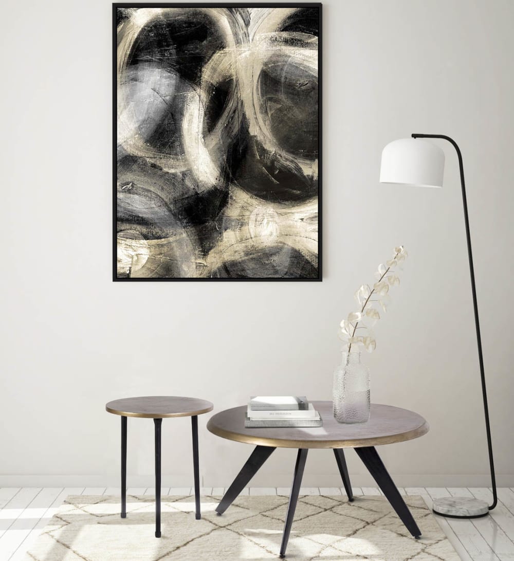 Couchtisch aus Aluminium, D 80 cm, bronze - Maisons Du Monde
