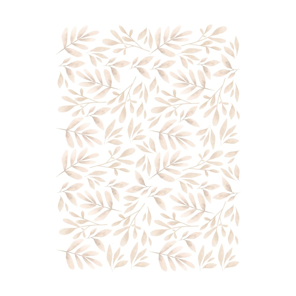 Pegatinas de plantas mini acuarela en vinilo decorativo mate beige