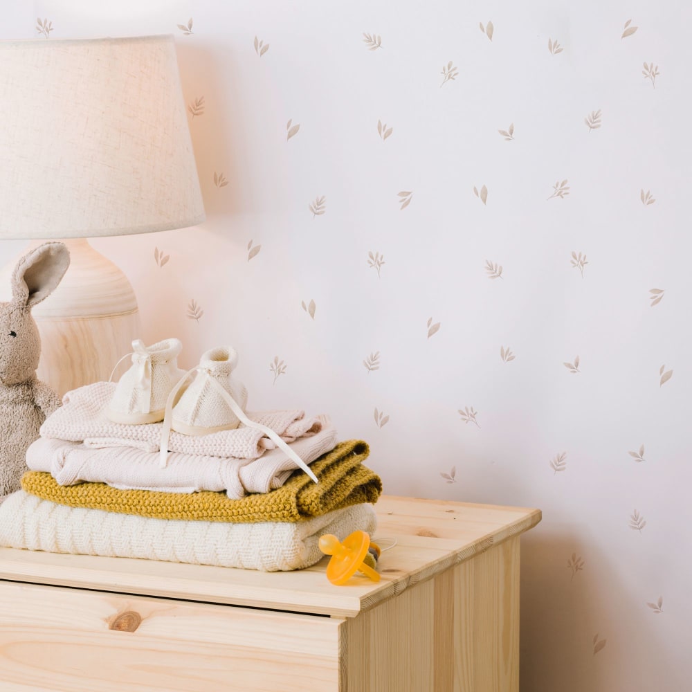 Stickers muraux plantes décoratives style aquarelle beige - Maisons du Monde