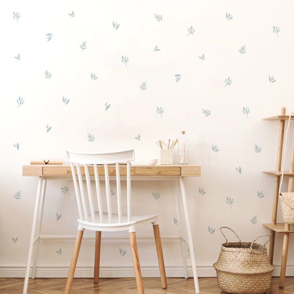 Stickers muraux plantes décoratives style aquarelle vert - Maisons du Monde