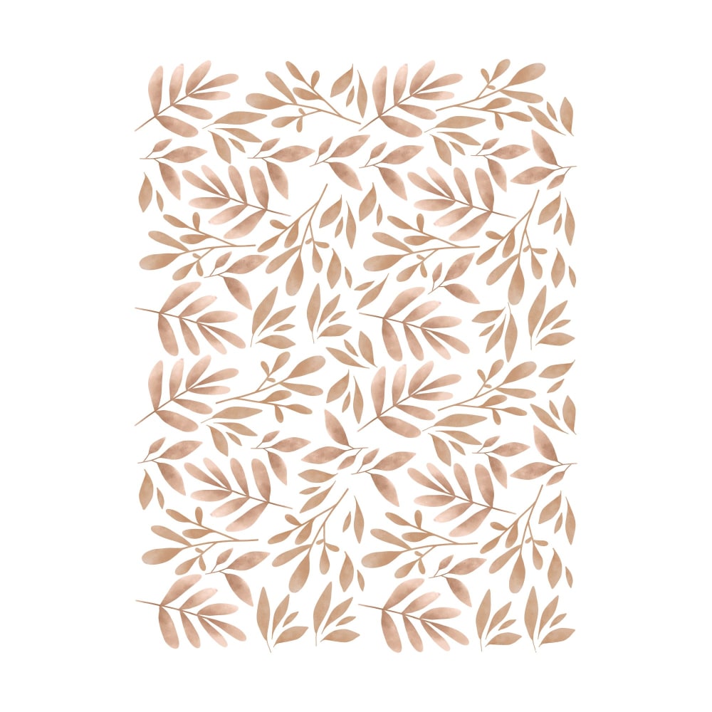 Pegatinas de plantas mini acuarela en vinilo decorativo mate marrón