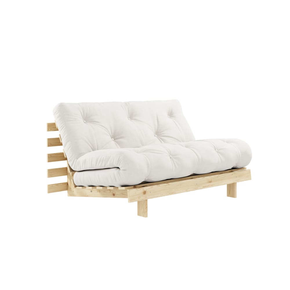 Canapé convertible en pin massif avec futon 140x200