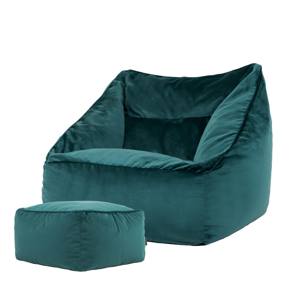 Pouf fauteuil avec repose-pied