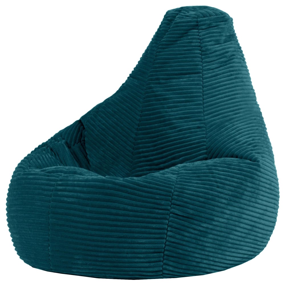 Icon Sitzsack für Kinder aus Cord mit hoher Rückenlehne, Grün style classic chic GRÜN SAMT Kinder
