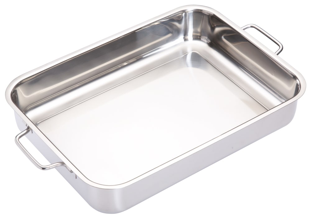 Plat à rôtir acier - argent