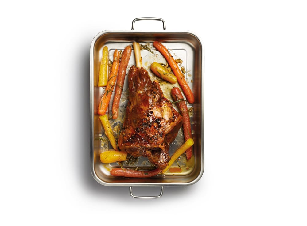 Plat à rôtir acier inoxydable argent 37x27cm - Maisons du Monde