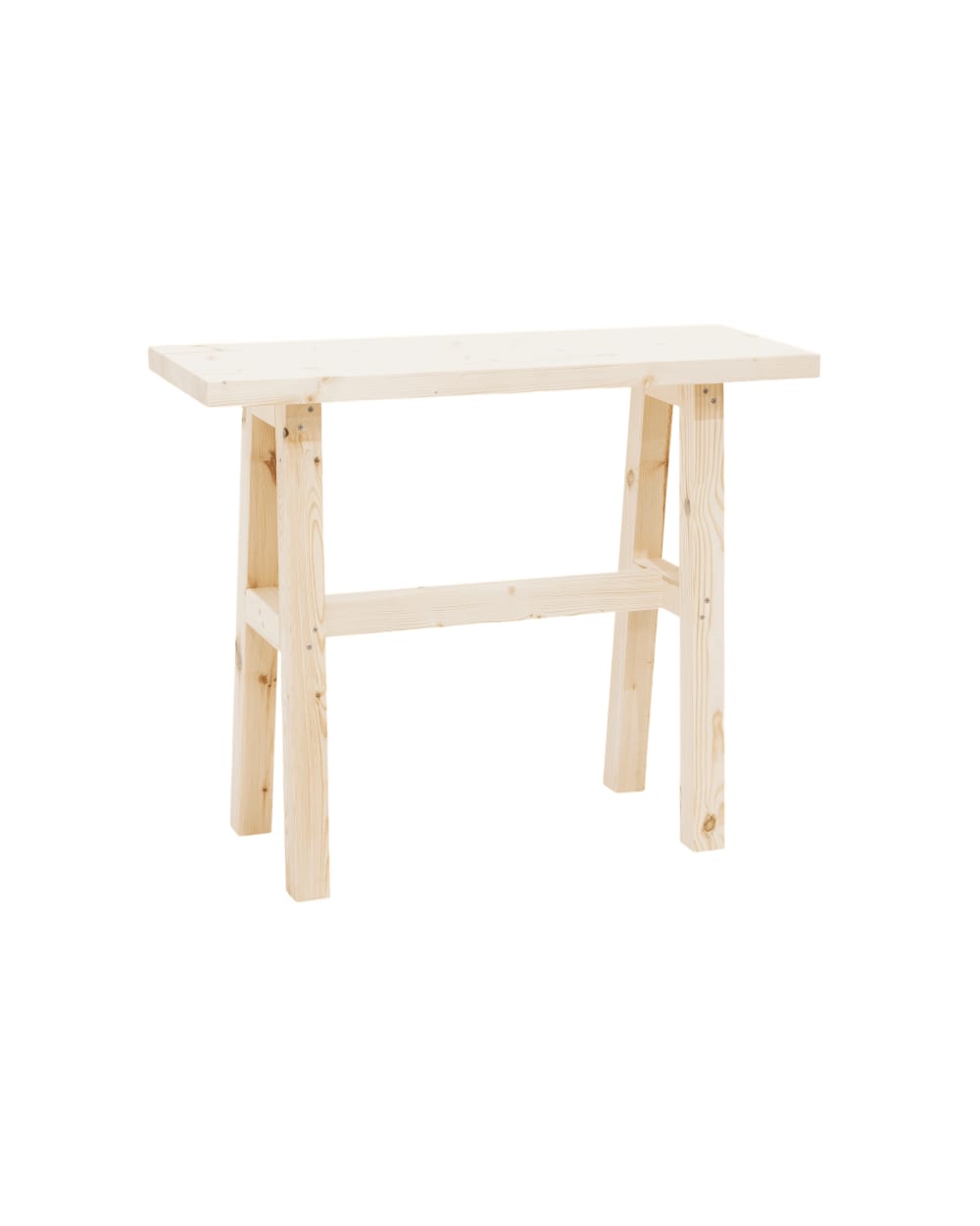 Consola de madera maciza en tono natural de 100x80cm