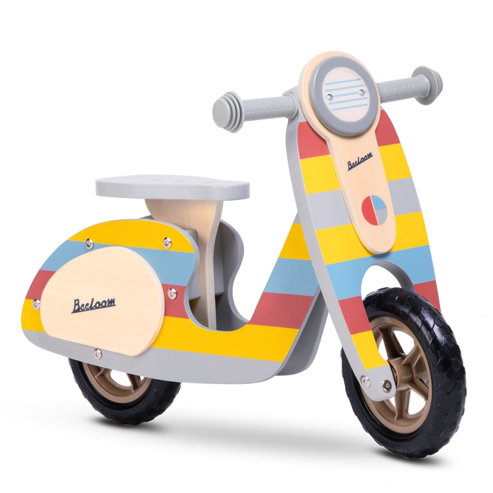 Beeloom - Moto enfant sans pédales en bois naturel rmulticolour
