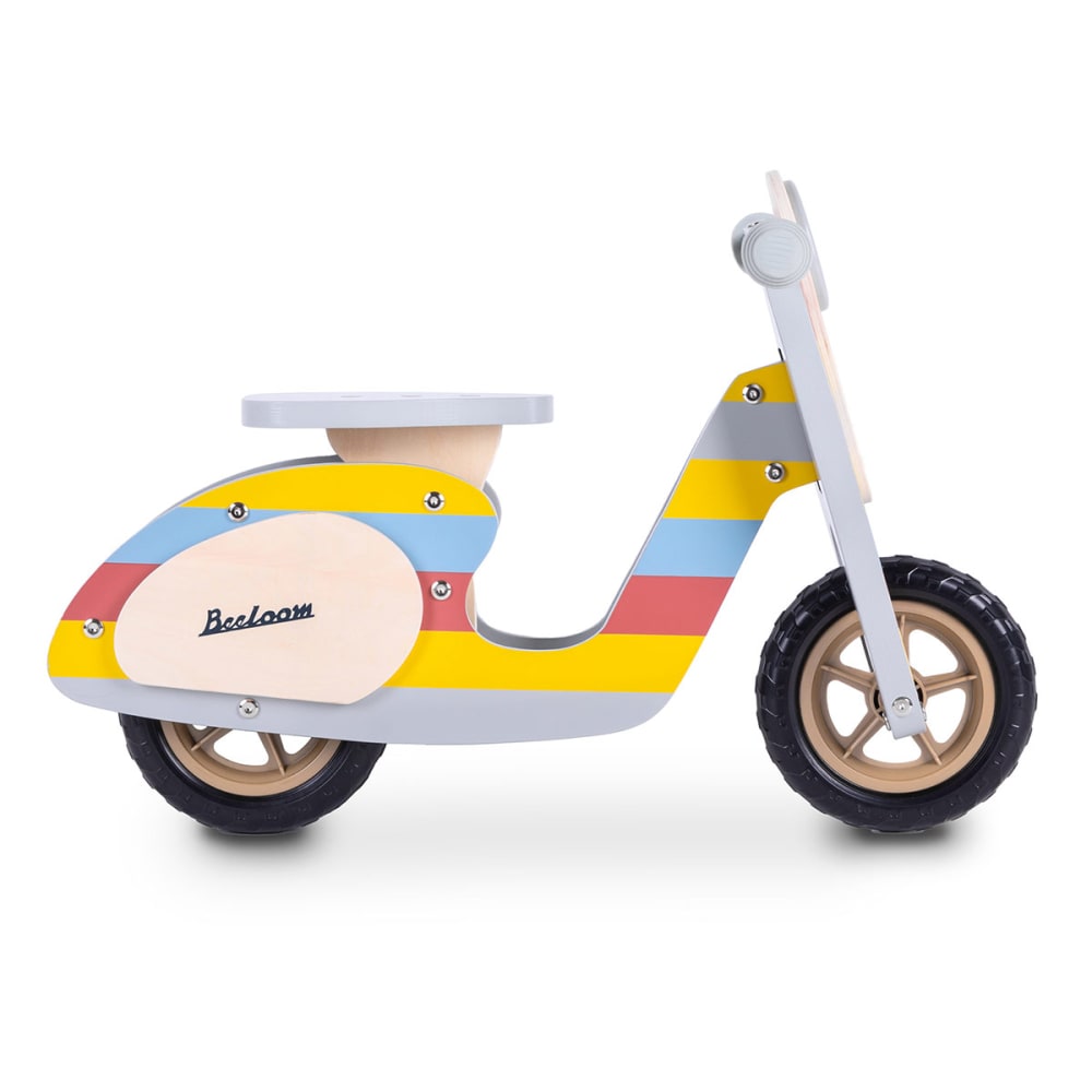 Moto enfant sans pédales en bois naturel rmulticolour (Beeloom) - Image 2