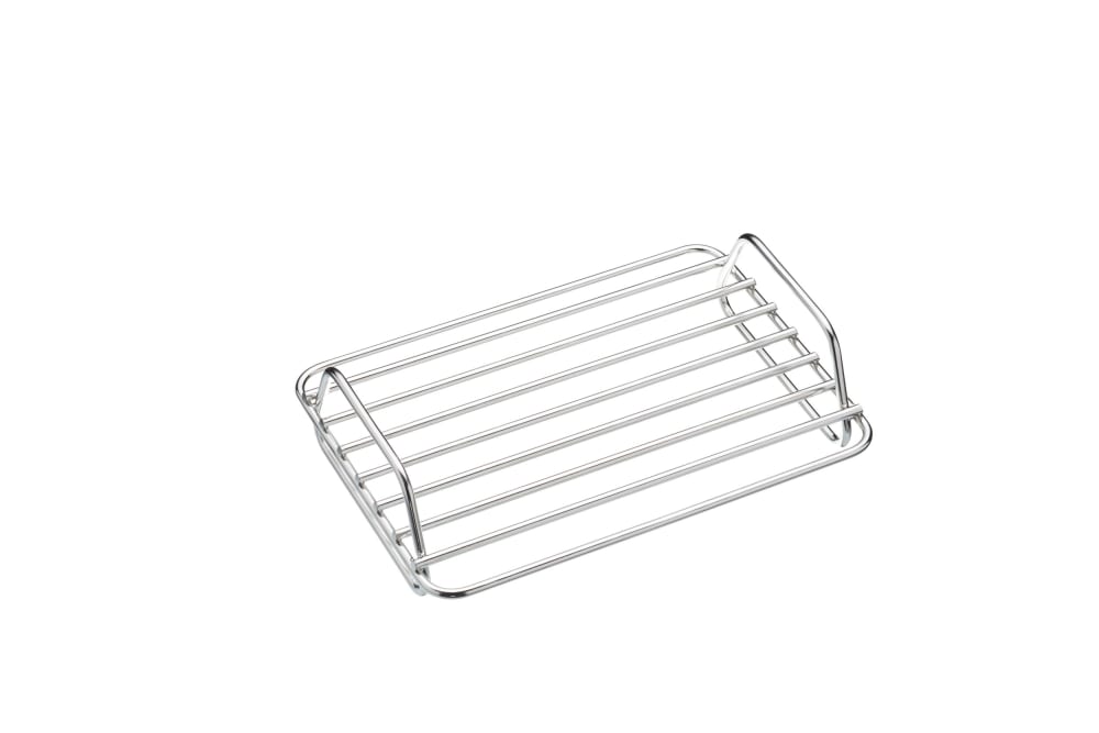 Rejilla para asar de acero inoxidable plateado