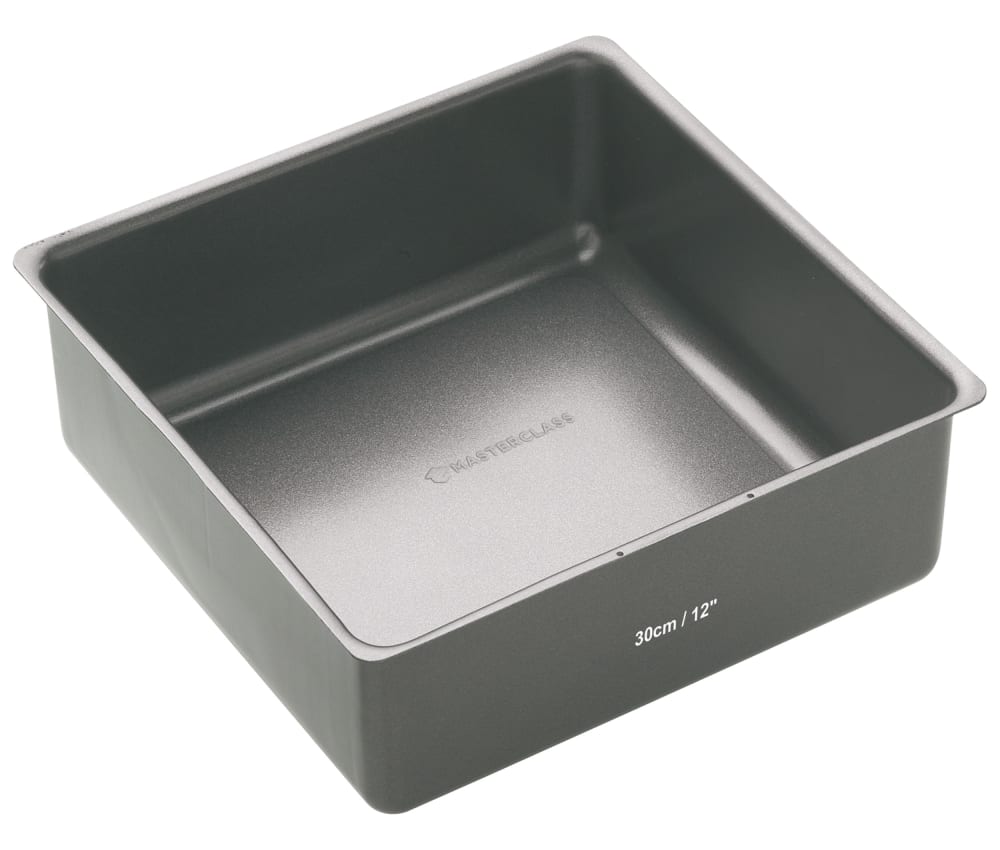 Molde de tarta cuadrado 30cm en acero gris