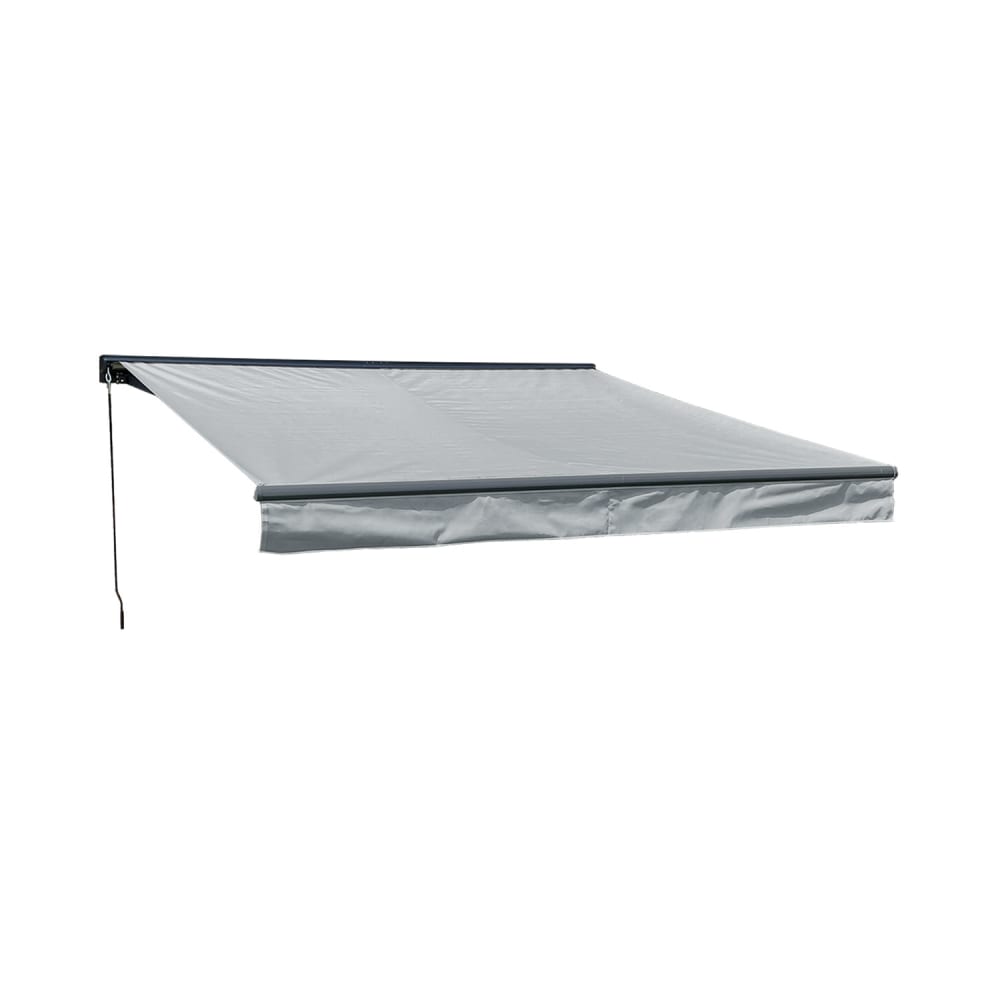 Tenda da sole 3,5 × 3 m con tessuto semi-tessuto grigio - Tessuto